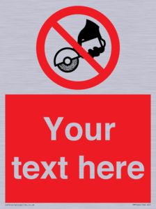 Custom Do not use with hand held grinding machine